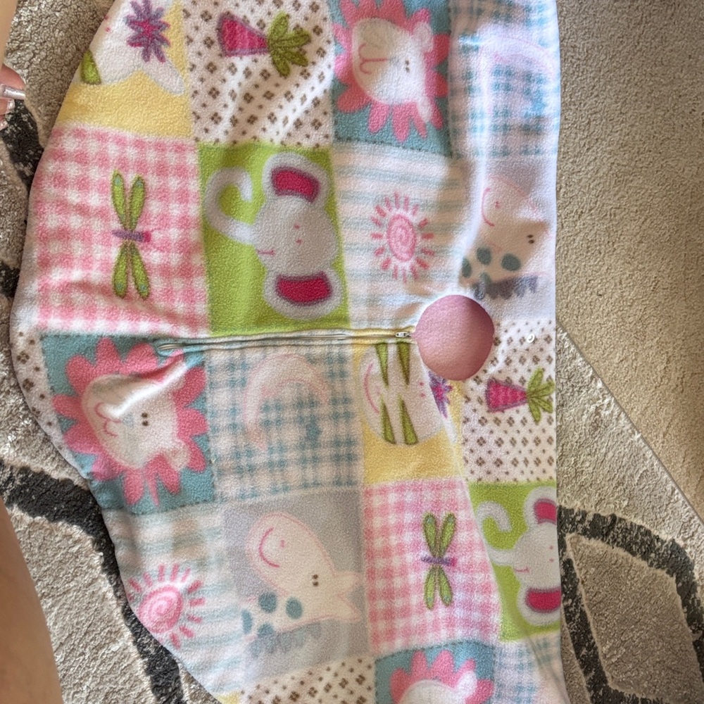Colorful Animal Print Baby Car Seat Blanket